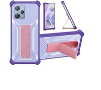 bojioderf Coque pour Blackview A53 Pro Coque Étui Case Cover Hybride [avec Protection d'écran en Verre trempé] [Support magnétique Pliable] [givré résistant aux Empreintes digitales] Violet