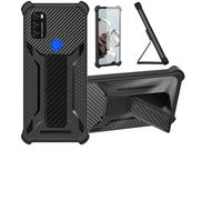 bojioderf Coque pour Blackview A70 Pro Coque Étui Case Cover Hybride [avec Protection d'écran en Verre trempé] [support magnétique Pliable] [givré résistant aux Empreintes digitales] Noir