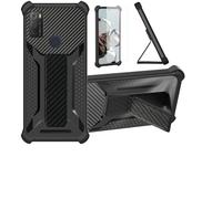 bojioderf Coque pour ESSENTIELB HEYou 70 Coque Étui Case Cover Hybride [avec Protection d'écran en Verre trempé] [support magnétique Pliable] [givré résistant aux Empreintes digitales] Noir