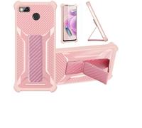 bojioderf Coque pour Fairphone 3 Coque Étui Case Cover Hybride [avec Protection d'écran en Verre trempé] [Support magnétique Pliable] [givré résistant aux Empreintes digitales] Rosa