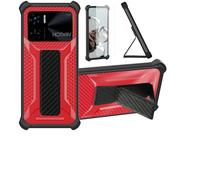 bojioderf Coque pour Hotwav Note 12 Coque Étui Case Cover Hybride [avec Protection d'écran en Verre trempé] [Support magnétique Pliable] [givré résistant aux Empreintes digitales] Rose