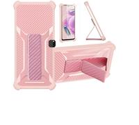 bojioderf Coque pour Oukitel C21 Pro Coque Étui Case Cover Hybride [avec Protection d'écran en Verre trempé] [Support magnétique Pliable] [givré résistant aux Empreintes digitales] Rosa