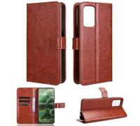 bojioderf Socle en Cuir PU Compatible avec Umidigi Bison X10 Coque,Compatible avec Umidigi Bison X10 Étui à Fentes pour Cartes à Fermeture magnétique Brown