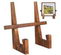 BOJIUKEJI Support d'assiette en bois pour présentation, supports d'assiettes en bois de 22,9 cm, supports de cadre photo en bois, chevalets, pour plateaux photo, albums, disques vinyles