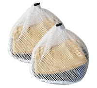 BOJIUSARL 2 Pièces Sac de lavage de linge en maille, Sac de lavage portable avec cordon de serrage Sac de lavage en filet fin pour machine à laver pour les vêtements, Literie,Nappes,rideaux