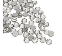 BOJIUSARL 2880 Pcs Strass blanc pour ongles, Pierres précieuses en cristal pour Kit de décoration d'ongles,Cristal plat Demi-rond en cristal pour Décorations d'ongles Maquillage des yeux DIY