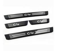 BOJOUL 4 PièCes Garnitures De Seuil PortièRe Voiture en Acier Inoxydable, pour Citroen C4 2008-2021 Inoxydable Protecteur De Seuil Porte Voiture Plaque,E