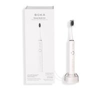Boka Brosse à dents électrique 3.0 pour adultes avec 2 têtes - Brosse à dents sonique rechargeable - Poils activés au charbon pour un nettoyage en profondeur - Soins bucco-dentaires recommandés par
