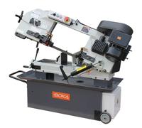 BOKA BS-912B Scie à ruban métallique 230 V 1,1 kW avec système de liquide de refroidissement, 4 vitesses, cylindre hydraulique, étau à serrage rapide, coupe à onglet jusqu'à 45°, mobile, robuste pour