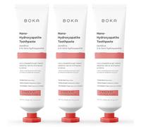 Boka Dentifrice sans fluorure, dentifrice Nano Hydroxyapatite, adapté aux dents sensibles - pour les soins bucco-dentaires adultes - Saveur cannelle menthe, 3 paquets de 3 paquets de 3