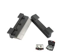 BOKA Mâchoire de pliage 125 mm avec support magnétique pour étau, dispositif de pliage, mâchoires pliantes, construction entièrement en acier, cintreuse à main, cintreuse de frein en métal, acier
