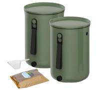 Bokashi Organico 2 Bac A Compost Vert23.3x32.5cm-bac 9.6l-2kg Brain