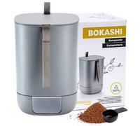 Bokashi Seau de démarrage 10,6 l - Composteur de Cuisine Design en Plastique recyclé - Composteur Bokashi avec Ferment 1 kg et brochure - Seau à Compost - Convertit Les déchets de Cuisine en Engrais