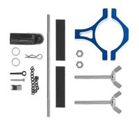 Bokcztml Liaison de remorquage multifonction à détachement rapide pour chenilles, remorques de camping, tige de traction en métal, utilisation en extérieur, accessoire anodisé bleu