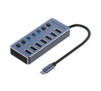 Bokcztml Répartiteur USB 3.0 à vitesse rapide 4/7/10 ports en aluminium durable pour les données et les besoins de charge 5 Gbit/s