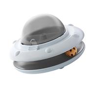 Bokcztml Roue d'exercice automatique pour chats à libération lente Dispositif de distribution de collations avec plusieurs modèles de mouvement Vitesse réglable Mangeoires de jeu pour chats