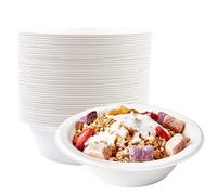 BOKFJBP Lot de 50 bols jetables en canne à sucre - 500 ml - Conservation de la chaleur durable - Pour barbecues, pique-niques, repas en plein air