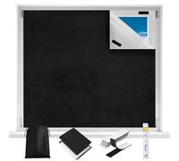BOKFJBP Store enrouleur occultant sans perçage - 100 x 145 cm - Avec revêtement thermique - Protection solaire portable - Pour fenêtre et porte - 1 x 1,45 m