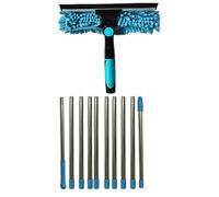 BOKIOESDE Manche télescopique pour Nettoyeur de vitres de 5 m, rallonge de 4,5 m, kit de Nettoyage pour raclette pour vitres - Équipé, C
