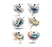 BOKIOESDE Poster de danseuse, autocollant mural ballerine pour inspirer et égayer les espaces, dégageant une touche d'élégance. Décoration murale pour
