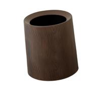 BOKIOESDE Poubelle en Bois Durable avec Une Belle, Couleur café, sans Socle | d'élégance à tout espace intérieur. Résistante à la déformation. Corbeille papier toilette pour bureau chambre