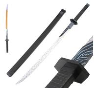 Bokken Japonais,Lame en Bambou Naturel,Manche gainé de Cuir,Sabre de samouraï en Bois Fait Main,Katana en Bois pour Cadeaux,Cosplay,Accessoires,entraînement - 107 cm
