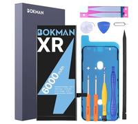 bokman Batterie pour iPhone XR, 6000mAh Haute Capacité, Kit de Réparation | Batterie interne de remplacement, outils et bandes adhésives inclus, compatible A1984/A2105/A2106/A2107/A2108
