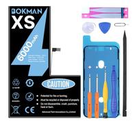 bokman Batterie pour iPhone XS 6000mAh Haute capacité, avec Kits d'outils de réparation