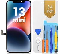 bokman Écran LCD de Rechange pour iPhone 13 Mini,Écran de 5,4" et numériseur Tactile avec Kits d'outils de réparation