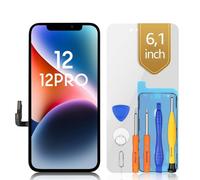 bokman Écran pour iPhone 12 & 12 Pro, FHD 6,1 Pouces Affichage et Remplacement de l'écran Tactile (Face ID, True Tone Programmable)