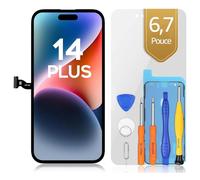 bokman Écran pour iPhone 14 Plus (6,7"), Écran LCD de Rechange et Numériseur Tactile avec Kit d'Outils de Réparation, Remplacement Vitre Avant (Modèles A2632, A2885, A2888, A2887, A2886)