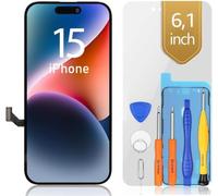 bokman Écran pour iPhone 15, 6.1 Pouces LCD Affichage FHD et Remplacement de l'écran Tactile (Face ID, True Tone Programmable)