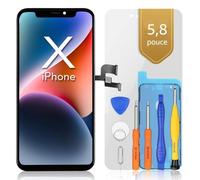 bokman Écran pour iPhone X (5,8"), Écran LCD de Rechange et Numériseur Tactile avec Kit d'Outils de Réparation, Remplacement Vitre Avant (Modèles A1865, A1901, A1902)