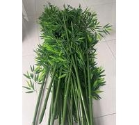 BOKNI Plantes artificielles d'extérieur résistantes aux UV, 500 200 100 80 50 30, Lot de 20 Faux bambous pour Porche/arrière-Cour/terrasse, 6, 5, 4, 3, 2 Pieds de Haut, décoration Murale Verte (co