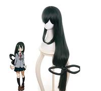 Boku no Hero académique Tsuyu Asui vert foncé longue perruque Cosplay Costume mon héros académique cheveux synthétiques femmes fête perruques