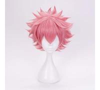 Boku Pas De Héros Académique Mina Ashido Perruque Cosplay Costume Perruques Mon Héros Académique Hommes Femmes Court Cheveux Synthétiques Fête Jeu De Rôle Perruques Mon Héros Académique Rose