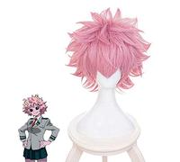 Boku pas de héros académique Mina Ashido perruque de Cosplay mon héros académique hommes femmes cheveux synthétiques courts Halloween carnaval Costume perruques KUQX802