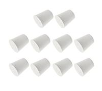 BokWin Lot de 10 bouchons coniques en caoutchouc 4# pour tube de laboratoire (Blanc-19 x 26 x 28 mm)