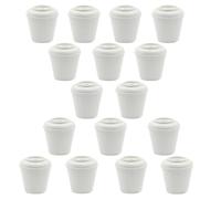 BokWin Lot de 16 capuchons antidérapants en caoutchouc de 1,27 cm pour pieds de chaise, bureau, table (blanc)