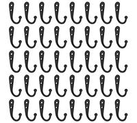 BokWin Lot de 20 crochets muraux noirs simples pour manteaux, tasses, serviettes, chapeaux, clés, sacs dans la salle de bain, la cuisine, le salon