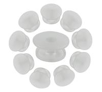 BokWin Lot de 300 boutons en plastique de 12 mm pour chaussures - Breloques rondes pour bracelets et décorations de bricolage (transparent)