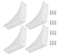 BokWin Lot de 4 supports de protection d'angle décoratifs en métal argenté de 6,4 cm avec vis, protection des bords de sécurité pour meubles, tables, étagères