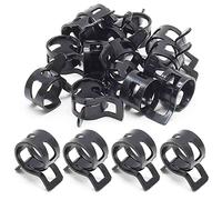 BokWin Lot de 50 colliers de serrage à ressort en acier au manganèse pour tuyau de carburant - 12 mm - Noir