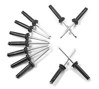 BokWin Lot de 50 rivets de montage tri-grip de 3/16" à trois volets - Pour eau profonde - Longue prise en main - Avec joints toriques étanches - Accessoires pour kayak et bateau