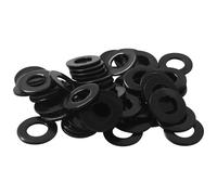 BokWin Lot de 50 rondelles plates de 5/16", diamètre extérieur de 28,6 cm, rondelles métalliques galvanisées noires en acier inoxydable 18-8 (304) pour décoration de pièces, vis et boulons