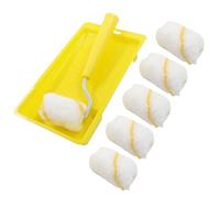BokWin Lot de 8 mini rouleaux de peinture en mousse de 5,1 cm avec 6 recharges, plateau de peinture et poignée de rouleau pour les petits projets de bricolage, idéal pour les retouches de décoration