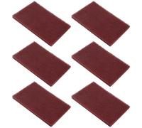 BokWin Scotch Brite 7447 Lot de 6 patins abrasifs à main très fins pour usage général Rouge 200 x 125 mm