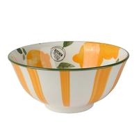 Bol 15 x 7 cm en porcelaine avec motif citron - Bols et bols - Bol de service, saladier, bol à fruits, bol à dessert, céréales - Vaisselle d'été jaune et blanc