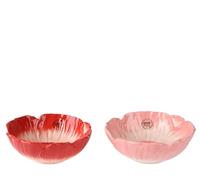 Bol 16 x 6 cm en céramique en forme de fleurs, 1 pièce assortie, adapté à un usage alimentaire, bol de service, salade, bol à céréales, bol à dessert pour collations, glace, fruits - Vaisselle en