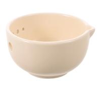 Bol à Ail en Céramique Beige avec Râpe et Séparateur de Feuilles